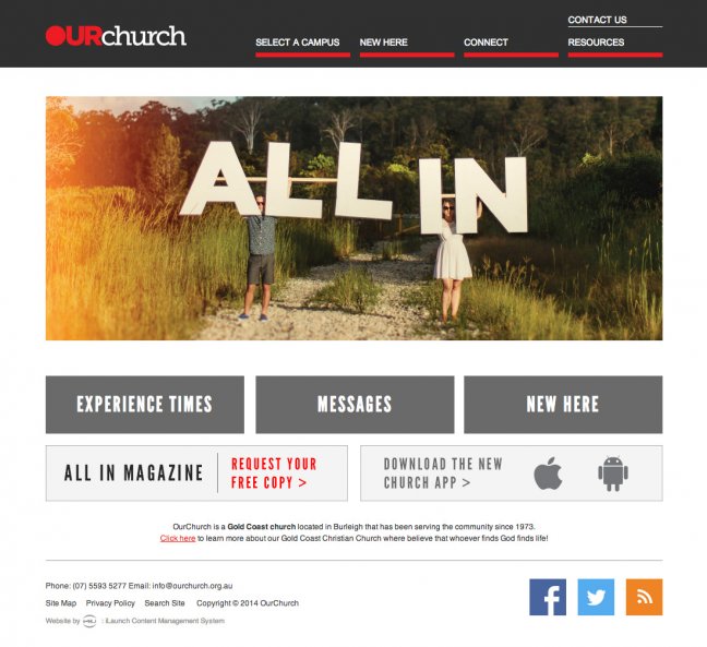Portfolio Ourchurch Home
