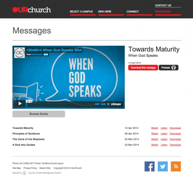Portfolio Ourchurch Messages